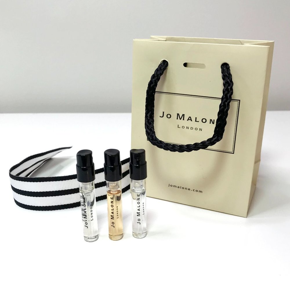 JO MALONE, 3 Cologne samples, with bag